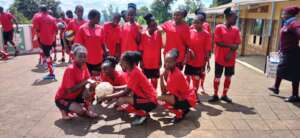St Lucy's girls in their new sports kit
