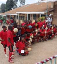 St Lucy's winning the football match