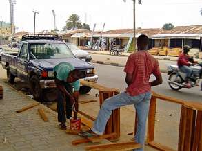 New carpentry business with their first job