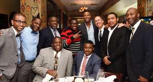 Jerry Seinfeld + Michael Strahan w/ dads