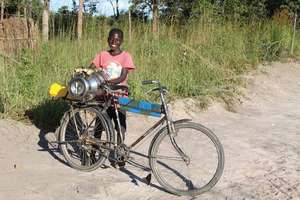 Jimmy Kantolo after taking milk to collection ctr