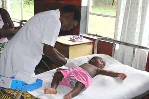Baby with malaria
