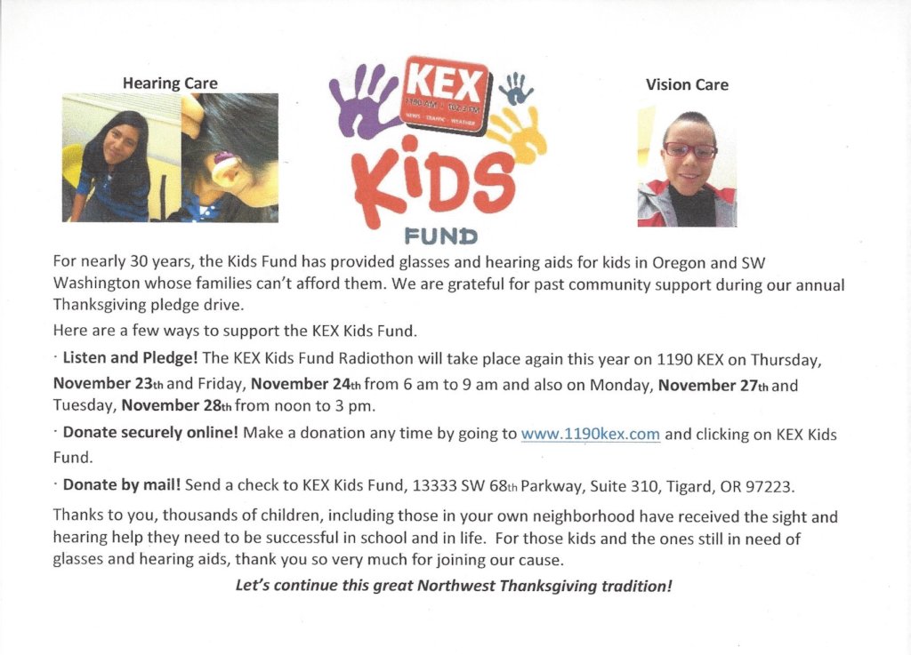 2017 Thanksgiving Fundraiser Information