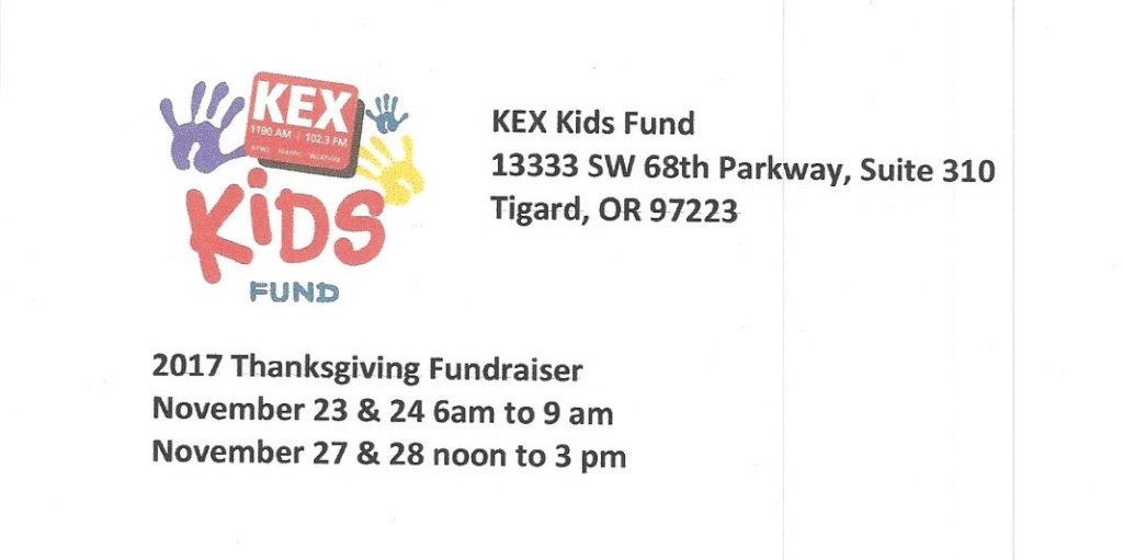 2017 Thanksgiving Fundraiser Details