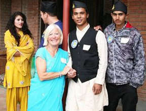 Sajan and guests at Ama Ghar's opening gala