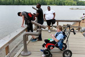 Enjoying a summer afternoon at the lake