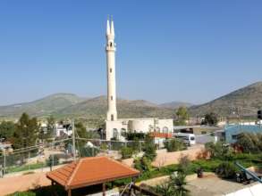 The Mosque's double minarets signify peace