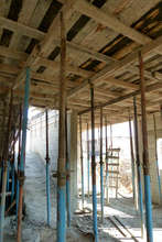 Roof, recently poured, Shahad's future home