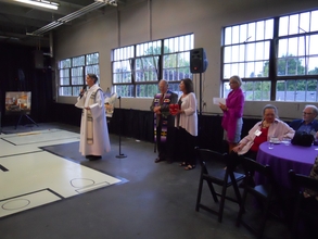 Fr. Jon Buffington offers a blessing