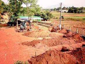 Breaking ground on the new classroom