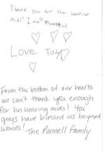 Thank you card from a student (July 2024)