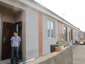 The row of 15 newly built homes
