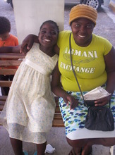 Aniverca and her mother at an evaluation.