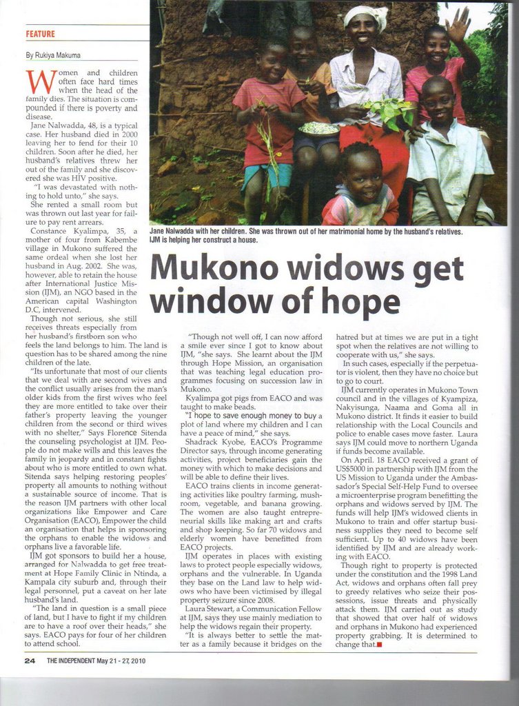 Restore hope for 200 Women in Rural Mukono.