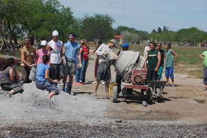 Mission team builds driveway for children's home