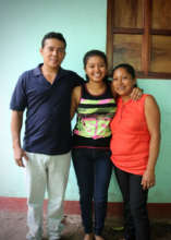 Jacqueline with her mother and father in Granada