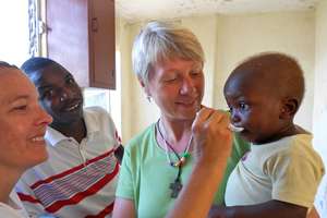 Child at Good Shepard Orphanage being treated