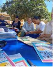 Arely, a library volunteer