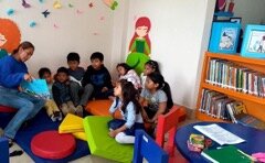 Reading at Library (El Tejar)