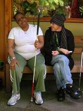 Two friends chatting