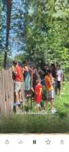 The local children are glad to see us