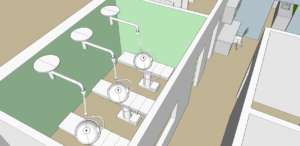 Vet training room and spay neuter room