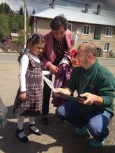 Dr. Aurelian Stefan with locals