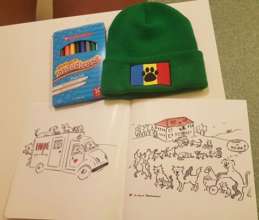 RAR coloring books and hats arrive!