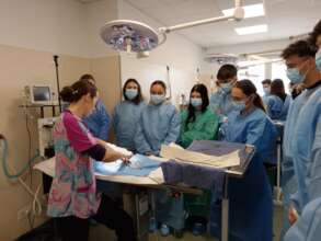 Dr. Roxana with Veterinary Students