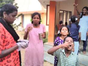 Providing De worming medicine