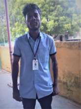 Ajith in his College Uniform with his Id card
