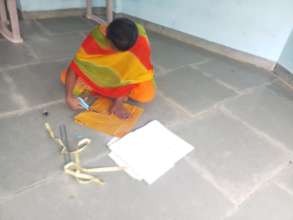 Mamta in action of what she has learnt