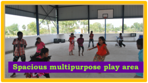 Spacious multipurpose play area.