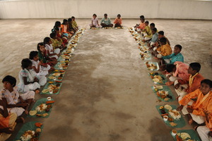 Enjoying delicious food on Christmas