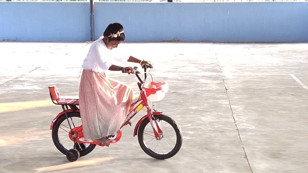 Learning to ride a bicycle