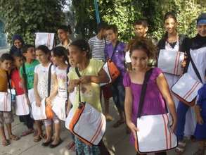 Distribution of school bags!