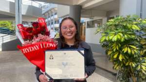 Aldy after receiving her Bachelor's degree.