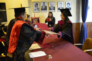 Rosa, after successfully defending her Thesis.