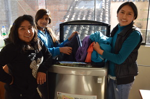 First load of laundry in the new washing machine!