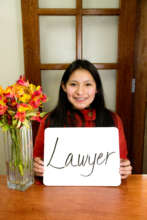 PH Scholar, Thilcia, studies Law at Univ. Andina.