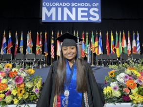 Gloria at the Graduation Ceremony at CSM