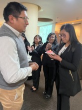PH scholar, Lizbeth, with her father.