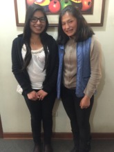 Peruvian Hearts scholars Lucero (left) and Andrea