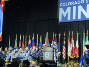 Gloria speaks at CSM commencement.