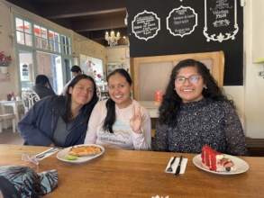 New PH scholars Tatiana and Sheyla with Mily