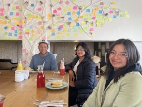 New PH scholars Esdenka and Sandra with Danny