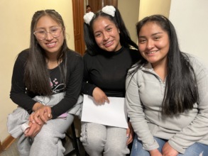 New PH Scholars, Liz (left) & Ruth, with Melani.