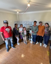 Milagros F's family in their new kitchen