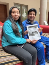 PH scholar, Adriella, with her father.