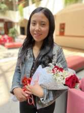 PH scholar, Patricia, after being welcomed into PH